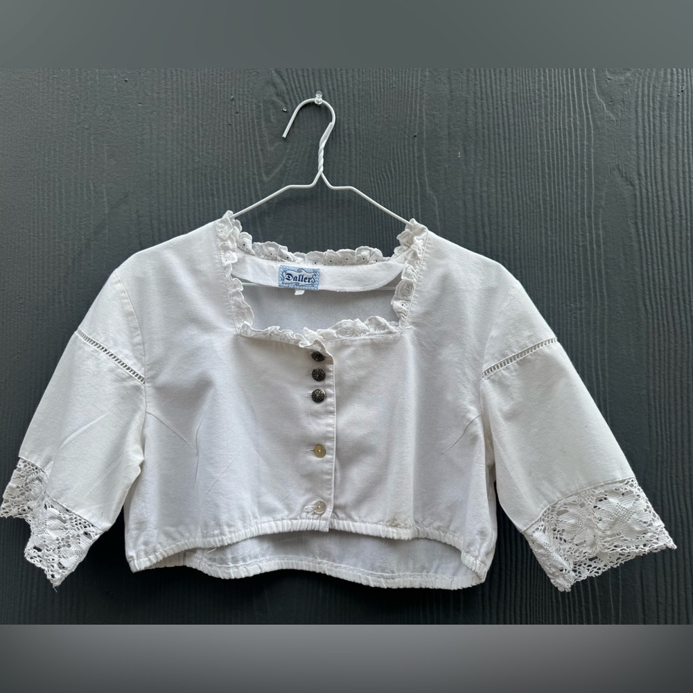 Vintage German Dirndl Undershirt Top by Daller